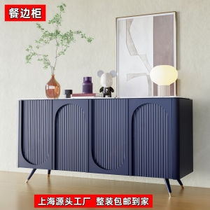 Luxurious Italian Style Wall-Mounted Dining Room Cabinet Linliang Wood Baked Paint Storage Cabinet Living Room Decorative Cabinet