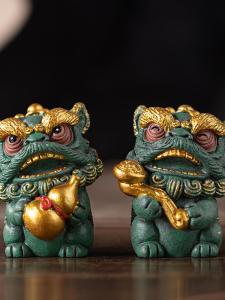 Creative Hand-Painted Lion Dance Figurines Lucky Decoration Elegant Oriental Decor Gift for Friends And Colleagues Home Decor