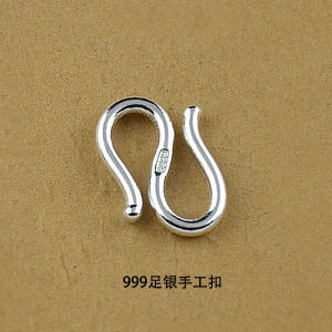 High Quality Pure Silver Necklace Bracelet Connector Pearl Clasp Fashionable Jewelry Accessory S999 Sterling Silver