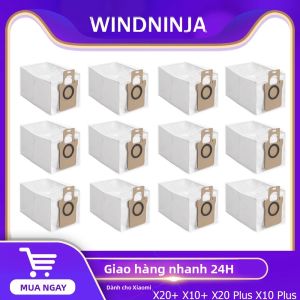 Túi Đựng Bụi Cho Máy Hút Bụi Xiaomi Robot 1-20PC Túi Chống Bụi Dùng Một Lần Cho Dòng X20+ X10+ Phụ Kiện Máy Hút Bụi Bằng Vải