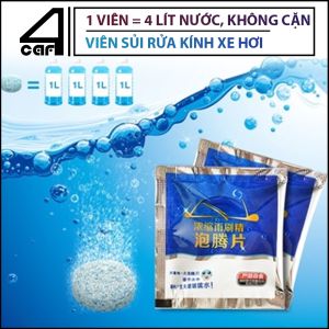 Combo 50 viên sủi rửa kính xe ô tô không cặn viên sủi rửa kính viên nén rửa kính xe ô tô nước rửa xe ô tô dạng viên sủi nén siêu tiện dụng 1 viên pha 4 lít nước siêu tiết kiệm