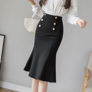 Chân váy đuôi cá dáng dài 60cm midi công sở chất liệu thun 4 chiều ôm body tôn dáng - VannhShop MS007