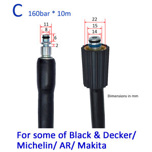 10m High Pressure Washer Hose Car Wash Water Cleaning Hose Extension Hose Cord Pipe for Bort HAMMER Huter Kohler Daewoo Sterwins