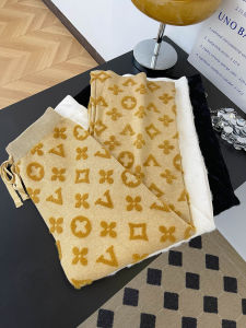 Thickened Warmth Knitted Wide Leg Pants Women Autumn Winter High Waist Straight Cut Trousers Simplicity Geometry Pattern Casual