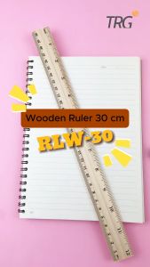 TRG Wooden Ruler 30 cm RLW-30 - Penggaris Mistar Kayu 30cm TRG
