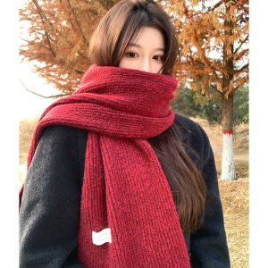 Cgediao | Wine Red Winter Womens Scarf Thick Warm