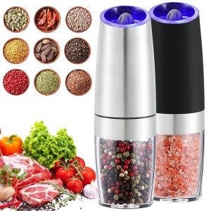 Electric Fully Automatic Grinder Spice Salt Grinder Automatic Gravity Induction Pepper Mixer Research Mill Kitchen Grinding Tool