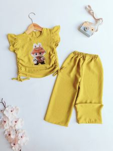 Oneset Labubu Anak Perempuan Viral Terbaru 1 sampai 7 Tahun Bahan Crinkle Airflow