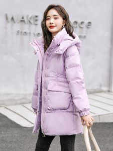 Chic Down Cotton Coat Female Petite Medium Length Winter Thickened