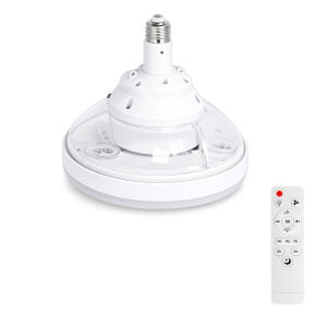 JOYINLED Dimmable LED Ceiling Fan Light E27 Fan Lamp 3-Color (3000-6500K) Remote Control Quiet Invisible Fan for Bedroom