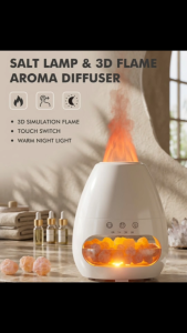 Distant Mountain Volcano Aroma Diffuser Humidifier with Jellyfish Smoke Ring Simulation Flame Effect