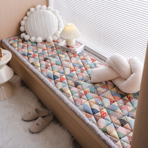 Export Korean Style Pure Cotton Handmade Patchwork Cotton Bay Window Mat All Year Round Neutral Thickened Non Slip Living Room Sofa Cushion Cushion