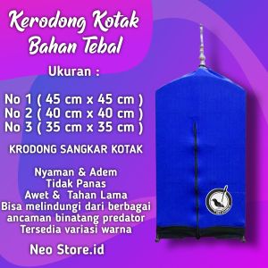Krodong Kerodong Sangkar Burung Kotak Bahan Tebal