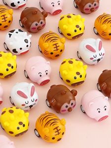 [Choo Choo Toy] Cute Animal Pull Back Car Tiger Inertia Toys Kids Gifts Door Gift Mini Toys 回力动物小汽车 Mainan Mini - BT275