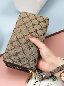 BAORUIFU | Long Floral Embroidery Large Capacity Dual Zip Wallet
