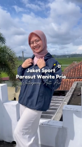Jaket Olahraga Lari Running Jogging Gym Fitnes Sauna Suit / Jaket Parasut Despo Pria Wanita Anti Air