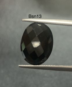 Bsn13 นิล black spinel นน 10.70 กะรัต ขนาด 15.5x11.6x6.9 มิล  แหล่งกาญจนบุรี