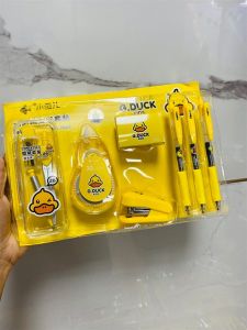 Bộ Dụng Cụ Học Tập 7 Món 5in1 Vịt Vàng Gduck An Toàn Cao Cấp Cho Bé