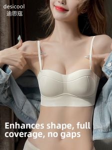 Slim Strap Small Bust Gathered Prevent Sagging Light Summer Bra