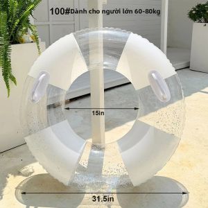1 Vòng Bơi Bơm Hơi Sọc Dành Cho Người Lớn Phao Bơi Hình Tròn Phụ Kiện Thể Thao Dưới Nước Mùa Hè