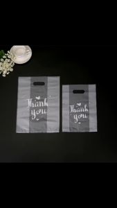 100Pcs Mini Thank You Plastic Gift Bags Wedding Candy Bags Shopping Carrier Bags