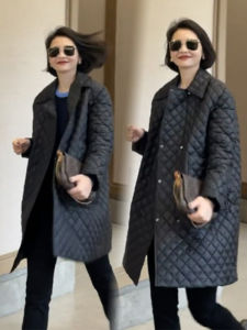 เสื้อแจ็คเก็ตผ้าฝ้ายทรงสลิมฟิตสำหรับผู้หญิง ทรงหลวม แขนยาว ปกโปโล ปกติ ฤดูใบไม้ร่วง 2025 ฤดูหนาว ใหม่ คอลเลกชันสุดหรู