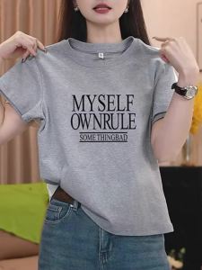 Letter Printed Slim Fit Oversized T-Shirts