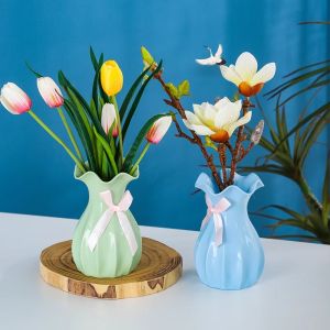 Hộp Đựng Hoa Nhựa Phong Cách Scandinavia Có Thể Đựng Nước Trang Trí Phòng Khách Hoa Khô Chống Rơi Bền Đồ Trang Trí Nhỏ