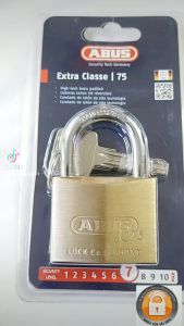 Kèm quà -  Khóa Abus 75/50 chìa vi tính rộng 50mm - BH 5 năm