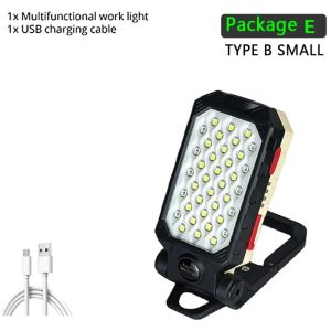 Multifunctional COB Portable Work Light USB Rechargeable Emergency Repair Light Mobile Light Source Flashlight