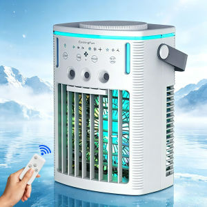 Mini USB Cold Fan with Humidifying Function Portable Evaporative Refrigeration Fan for Personal Use in Bedrooms Offices Travel