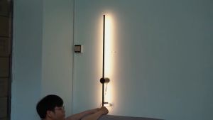 LED wall lamp modern black line sconce rotated 360° simple living room TV sofa background bedroom decorative Lighting