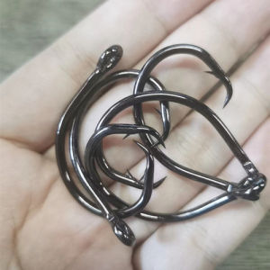 ZYZHE 4-13 Chiếc Thép Carbon Cao Cấp Vòng Tròn Thép Gai Fishhooks Cho Nước Mặn Nước Ngọt Biển Câu Cá Sắc Nét Vòng Tròn Móc