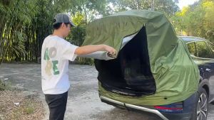 Hewolf High-Quality Waterproof SUV Roof Tent with Silver Coated Sunscreen for Outdoor Camping