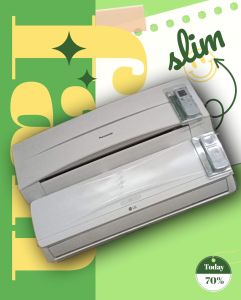 kipas angin model ac 2 pk (pakai remot)