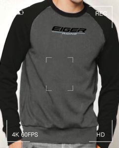 Jaket Sweater Crewneck Reglan OUTDOOR Riding Basic Pria Wanita Lengan Panjang Big Size 2 Warna