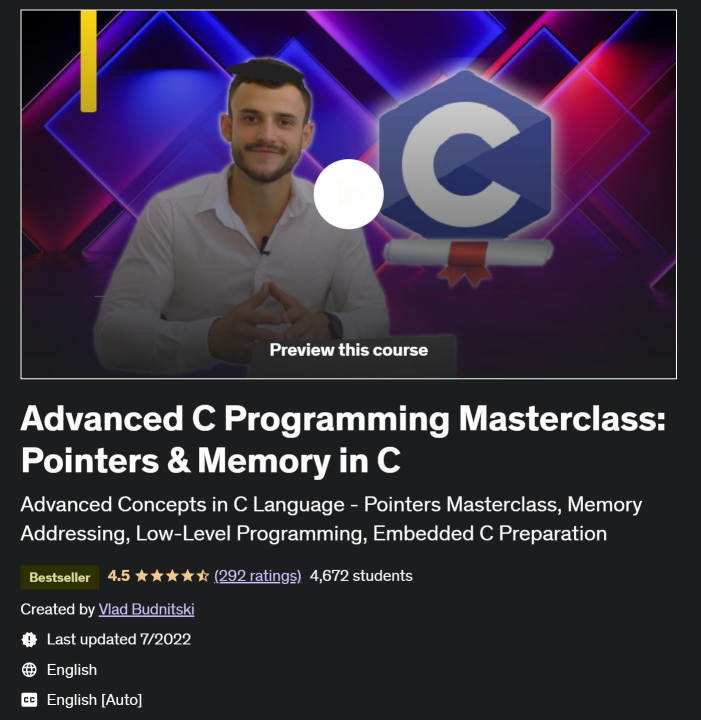 Advanced C Programming Masterclass Pointers & Memory in C | Lazada PH