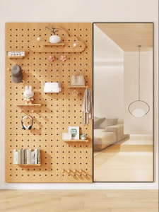 BEIQIVI | Multifunction Storage Rack With Dressing Mirror And Holes Design For Organizer