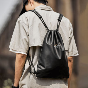 Mens Sports Backpack Drawstring Duffel Bag Gym Training Outdoor Climbing Simple Cycling Bag Basketball Team Travel Gear