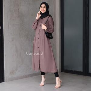 Azalea Basic Midress Rayon: Midi Dress Busui Wanita & Midi Dress Tunik