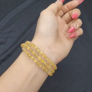 Chuỗi 3v Thạch Anh Tóc Vàng mã đẹp trong trẻo và vàng óng sale giá cực hời - Phong Thủy TUDO