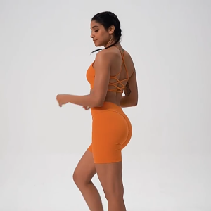 Áo Bra Tập Yoga Disko 8233 Thể Thao Nữ Dây Chéo Lưng Áo 2 Lớp Có Mút Lót