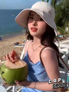 Mũ chống nắng vành rộng cho Nữ đi biển đi làm nón vải cụp bo tròn chống tia UV thời trang Hàn Quốc