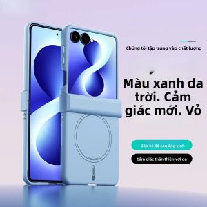 Ốp Điện Thoại Bản Lề Từ Tính Macaron Color Magsafe Cho Samsung Galaxy Z Flip 8/7/6/5/5G Vỏ Cứng Chống Sốc Bảo Vệ Toàn Diện