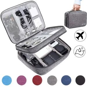 Multi-functional Cable Storage Bag Waterproof Accessories Organizer Portable USB Travel Cable Organizer Case For Cable Charger