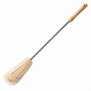 Long Narrow Gap Brush for Bucket Water Cleaning Bottle Kettle Sink Washing Tool Wooden Material Household Personal Cleaning Tool
