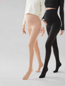 SHI YUE JIE JING | Anti-Snagging Tummy Support Maternity Pantyhose for Fall Women