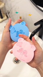 SPLOO Squishy Sponge [Pink/Blue] | Ultra Soft Scrubber Non Toxic Gentle Quick Drying Shower Bath Rub Skin Sponge