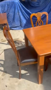Meja Makan Set 1 Meja 6 Kerusi Makan Kayu Dining Room Set 1+6