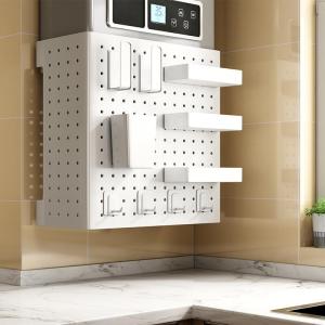 Kitchen Wall Mounted Heater Cover Decorative Hole Board Natural Gas Concealment Board Storage Shelf Metal Material No Drilling Required